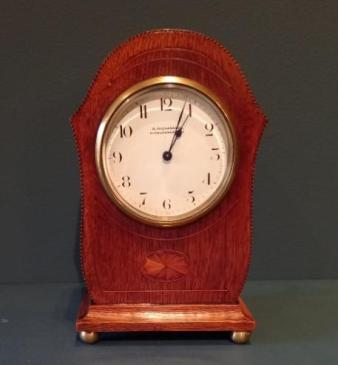 Antique Sheraton Inlaid Middlesborough Mantel Clock