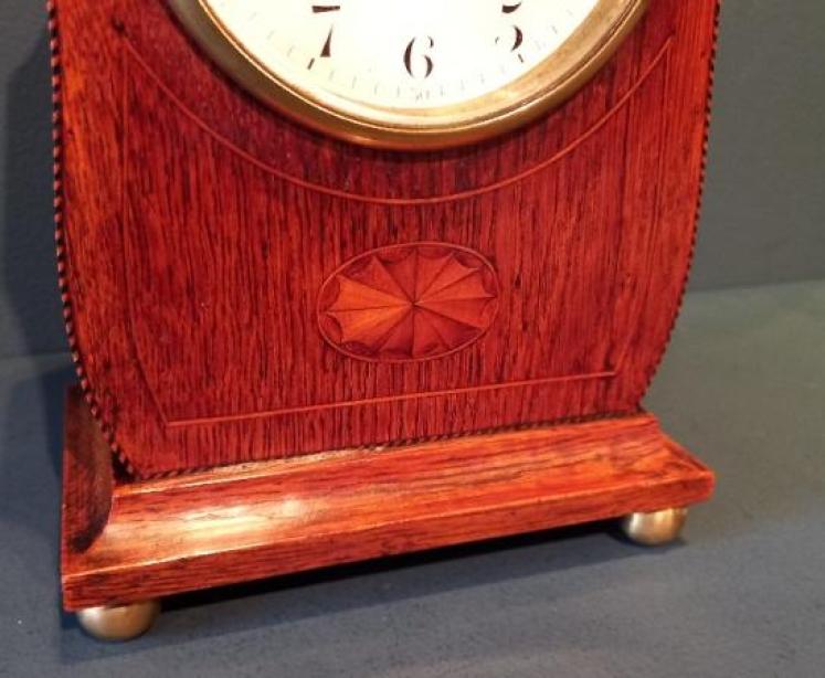 Antique Sheraton Inlaid Middlesborough Mantel Clock - Image 3