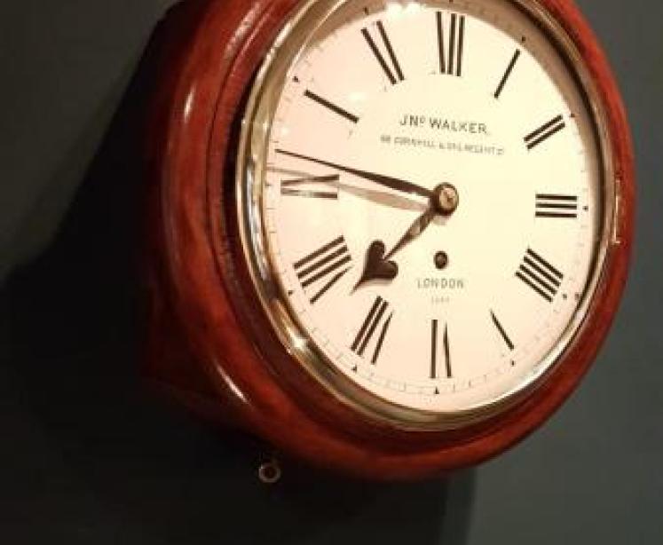 Antique London 8" Dial Fusee Wall Clock - Image 6