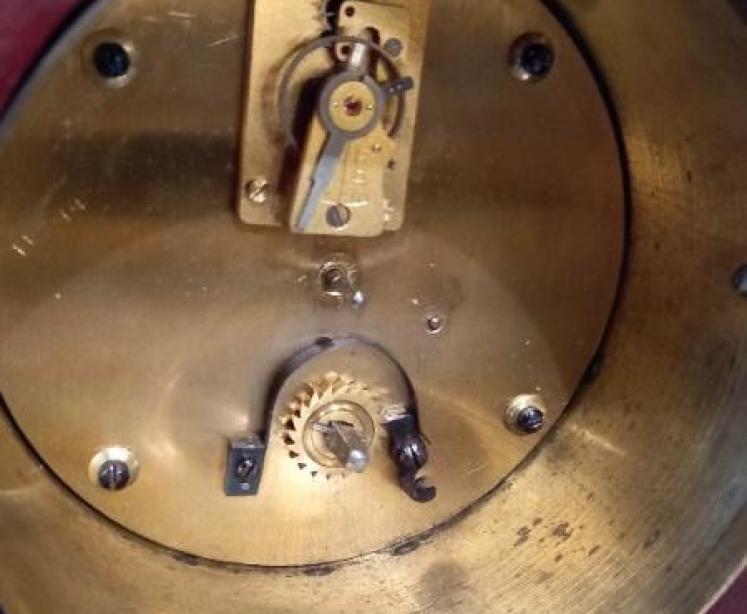 Superb Antique Inlaid Pateras Top Mantel Clock - Image 5