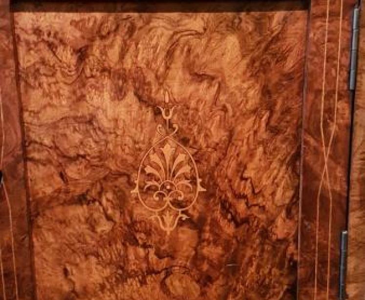 Victorian Burr Walnut Secretaire Cabinet - Image 7