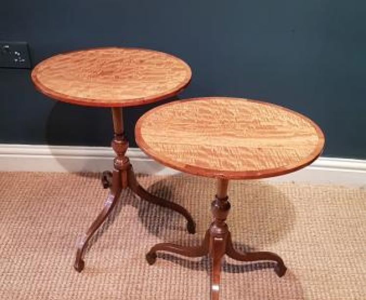Matching Pair of Edwardian Wine Tables - Image 1