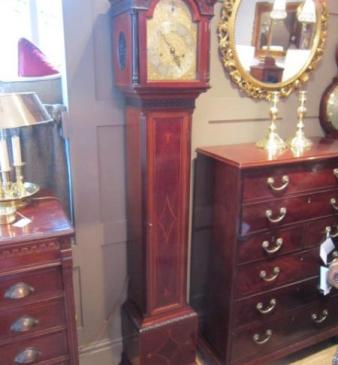 Outstanding Late 19th Century Inlaid Grandmother Clock