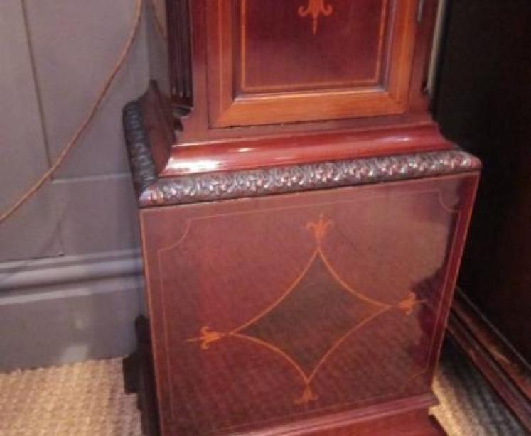Outstanding Late 19th Century Inlaid Grandmother Clock - Image 4