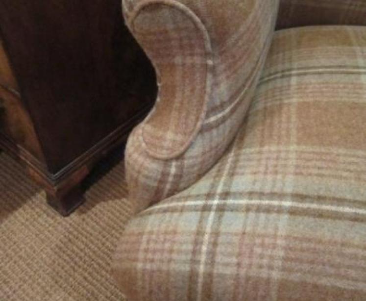 Very Comfortable Victorian Upholstered Wing Armchair - Image 2