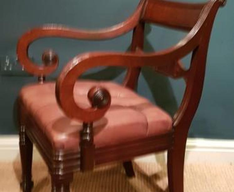 Regency Period Desk Chair - Image 4