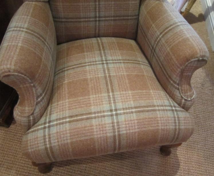 Very Comfortable Victorian Upholstered Wing Armchair - Image 4