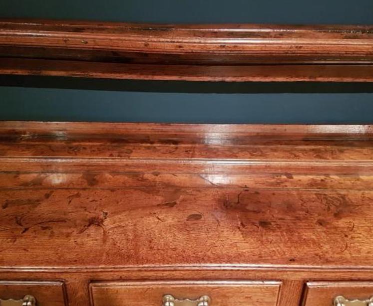 George III Oak Montgomeryshire Oak Dresser - Image 4