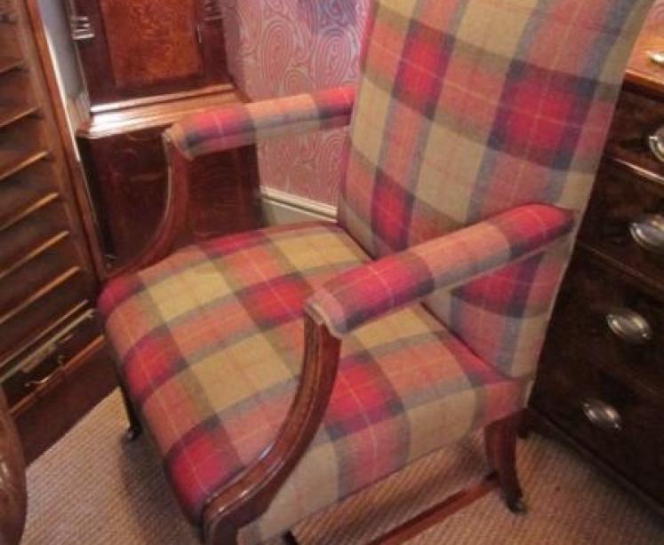 Top Quality Early Victorian Oak Gainsborough Armchair - Image 5