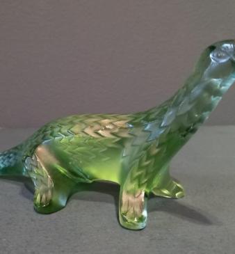 Lalique Green Opalescent Lizard