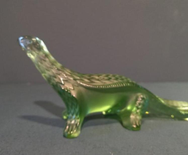Lalique Green Opalescent Lizard - Image 6