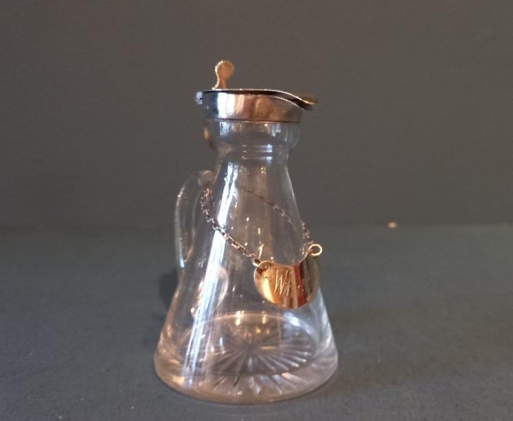 Edwardian Silver Whisky Noggin Decanter & Label - Image 6