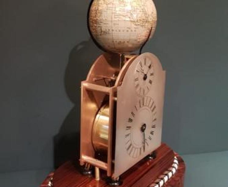 Rare Edwardian World Time Clock  - Image 5