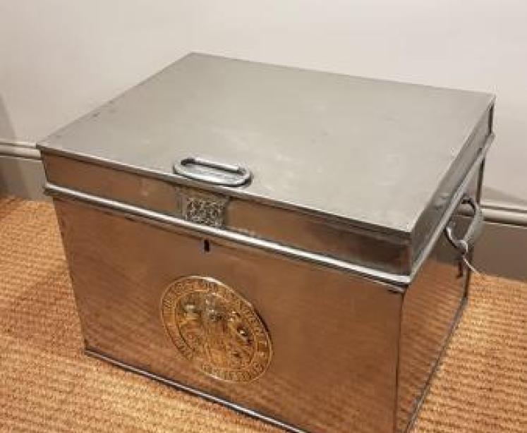 Antique Milner's Polished Steel Safe Box - Image 1