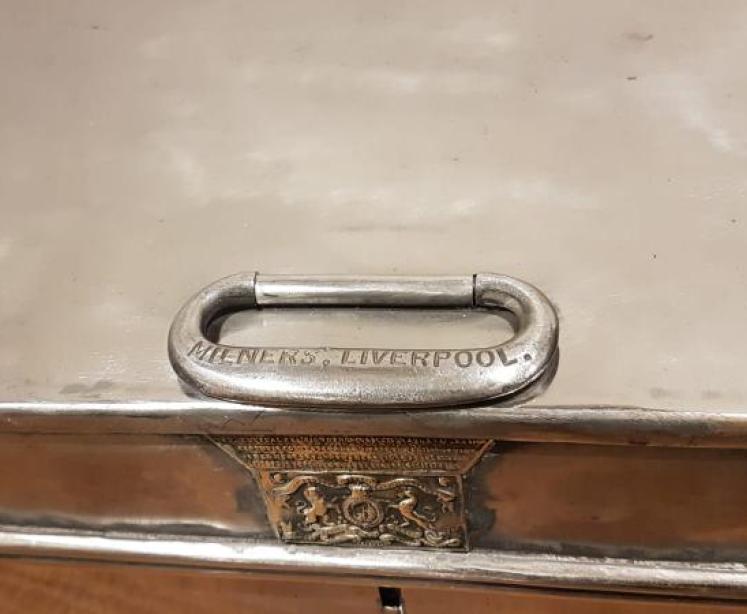 Antique Milner's Polished Steel Safe Box - Image 6