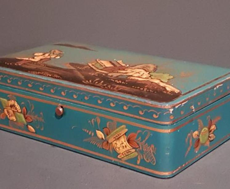 1920`s Chinoiserie Card Box - Image 3