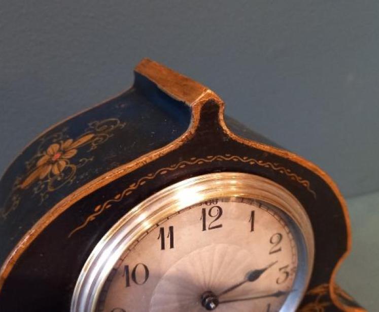 Antique Chinoiserie Oriental Mantel Clock - Image 3