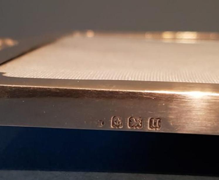 Edwardian Silver Ribbon Crest Photo Frame - Image 3