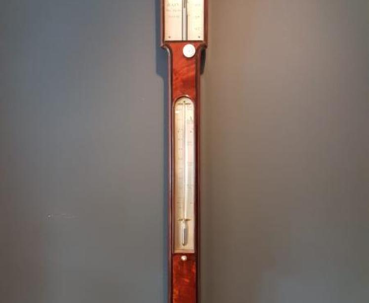 Regency Flame Mahogany Dolland of London Stick Barometer - Image 1