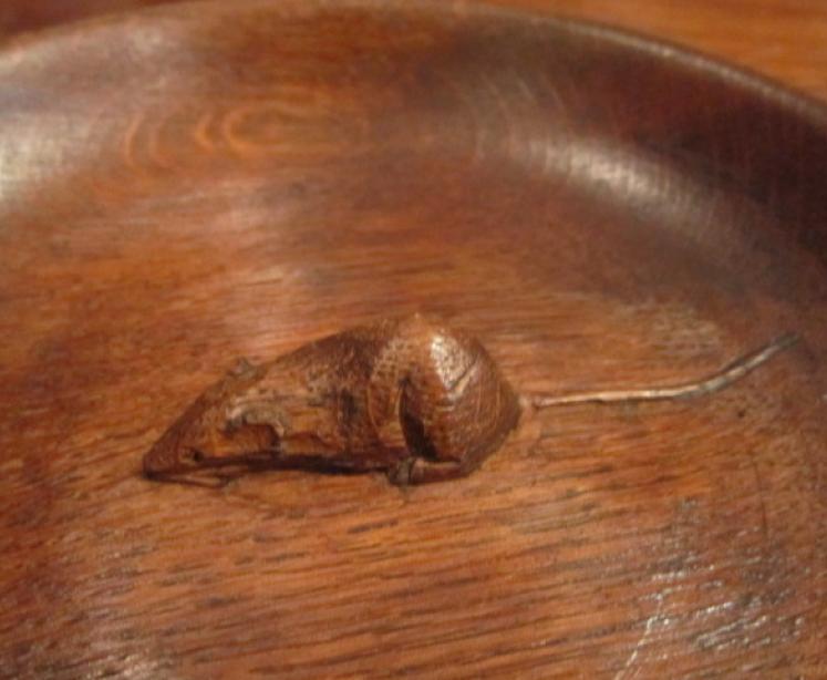 Early Mouseman Small Oak Bowl - Image 3
