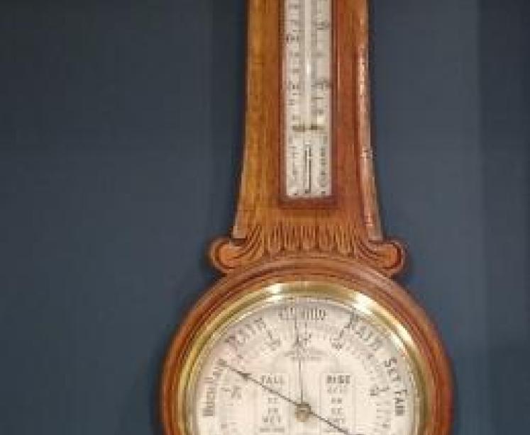 Antique Admiral Fitzroy Banjo Barometer - Image 1