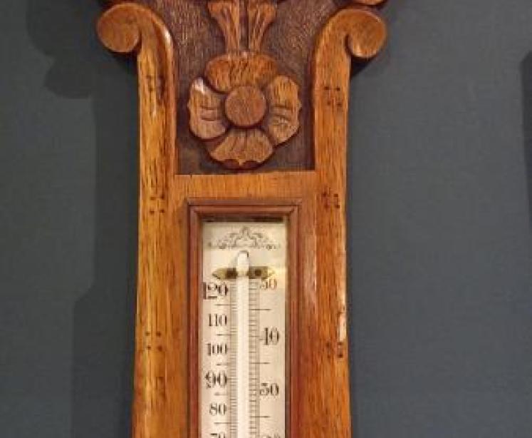 Antique Admiral Fitzroy Banjo Barometer - Image 5