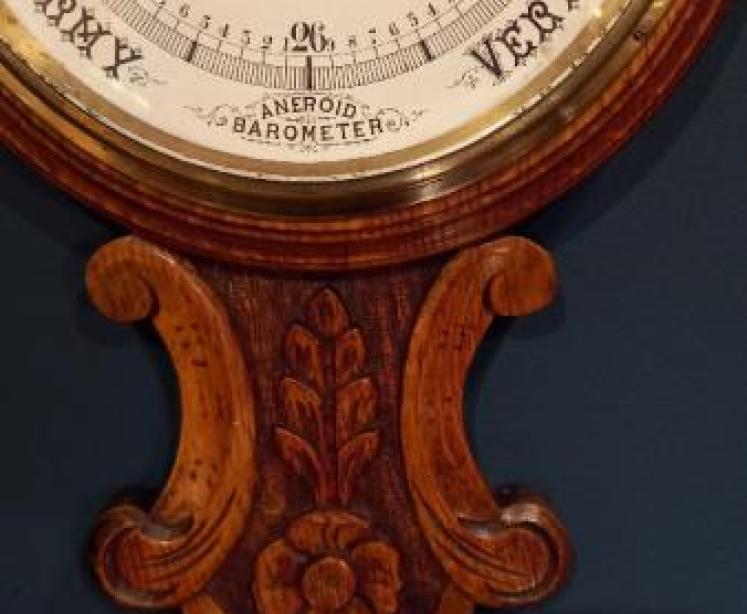 Antique Admiral Fitzroy Banjo Barometer - Image 6