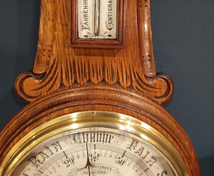 Antique Admiral Fitzroy Banjo Barometer - Image 7