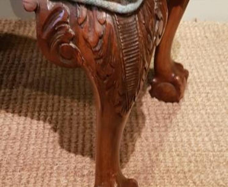 Victorian Walnut Cabriole Leg Stool - Image 6