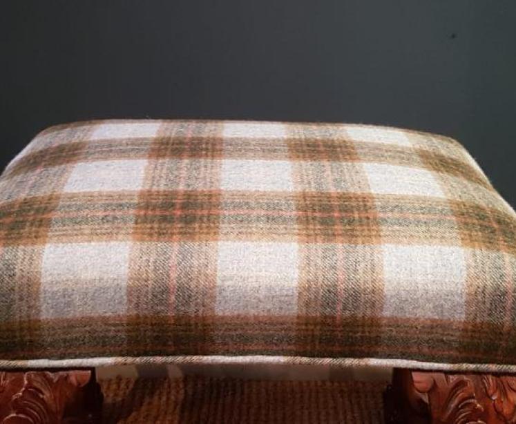 Victorian Walnut Cabriole Leg Stool - Image 7