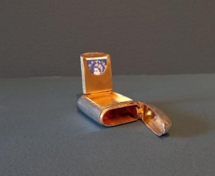 Edwardian Silver Engraved Stamp & Vesta Case - Image 2