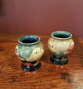 Rare Pair of Moorcroft Claremont Vases