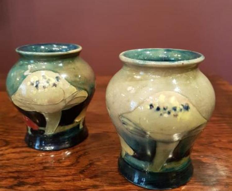 Rare Pair of Moorcroft Claremont Vases - Image 2