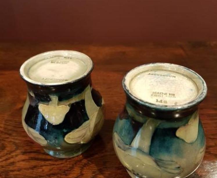 Rare Pair of Moorcroft Claremont Vases - Image 3