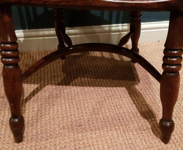 Early Victorian Yew Wood Windsor Chair - Image 6