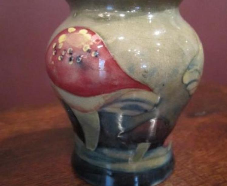 Rare Pair of Moorcroft Claremont Vases - Image 5