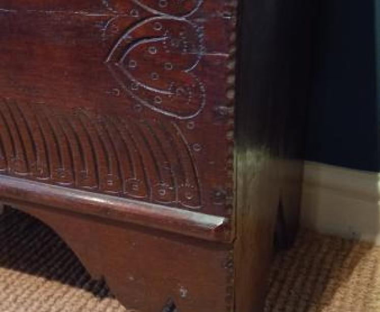 Small Mid 17th Century Period Oak Coffer - Image 2