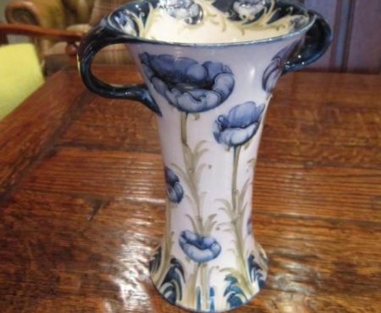 McIntyre Moorcroft Twin Handled Poppies Vase - Image 1