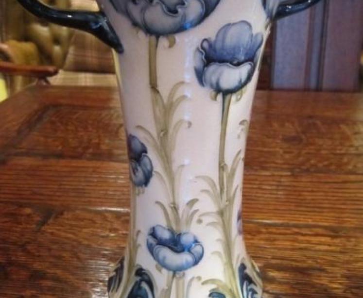 McIntyre Moorcroft Twin Handled Poppies Vase - Image 3