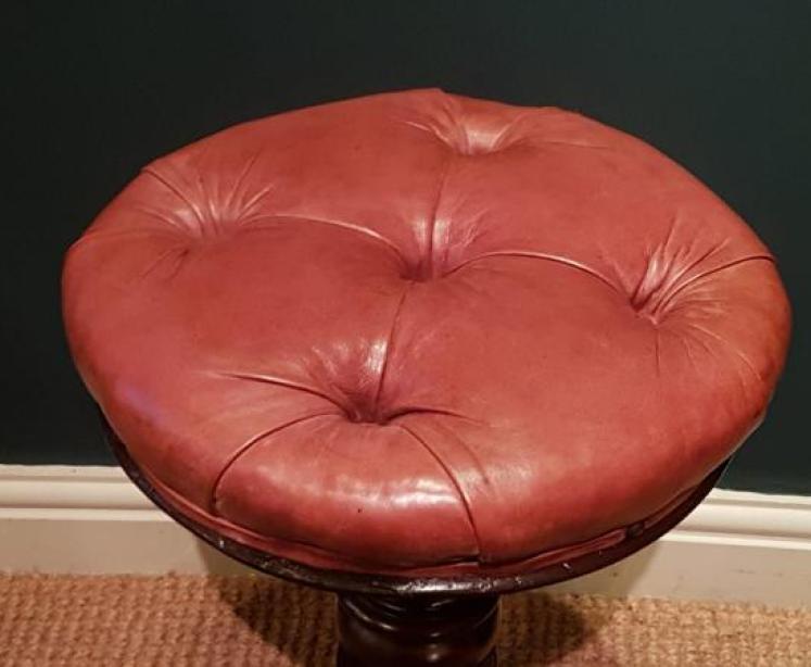 Regency Mahogany Revolving Stool - Image 4