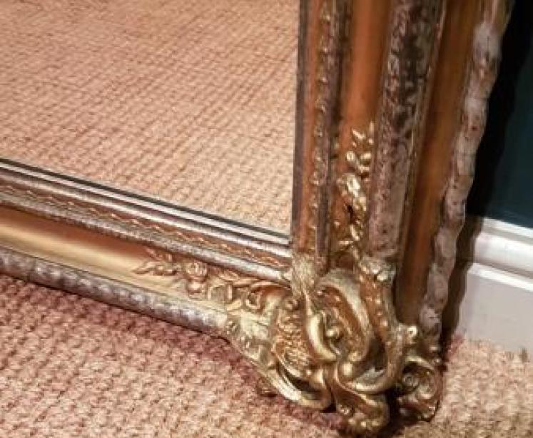 Victorian Timber Gilt Mirror - Image 4