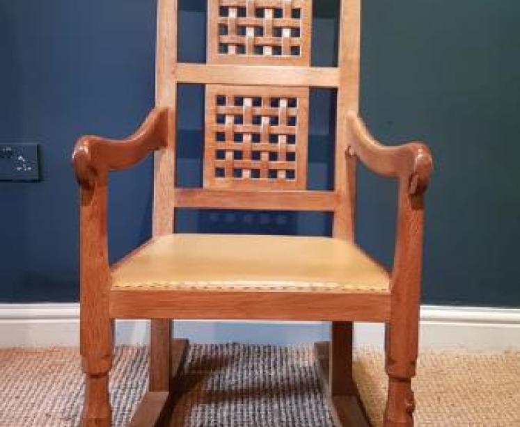 Thompson's of Kilburn Mouseman Rocking Chair  - Image 2