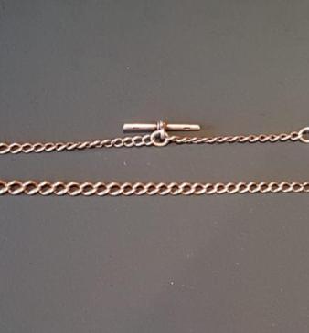 Victorian Silver Watch Chain and Fob