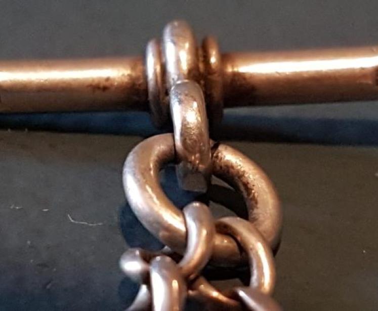 Victorian Silver Watch Chain and Fob - Image 3