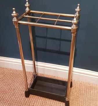 Victorian Brass and Cast Iron Stick Stand