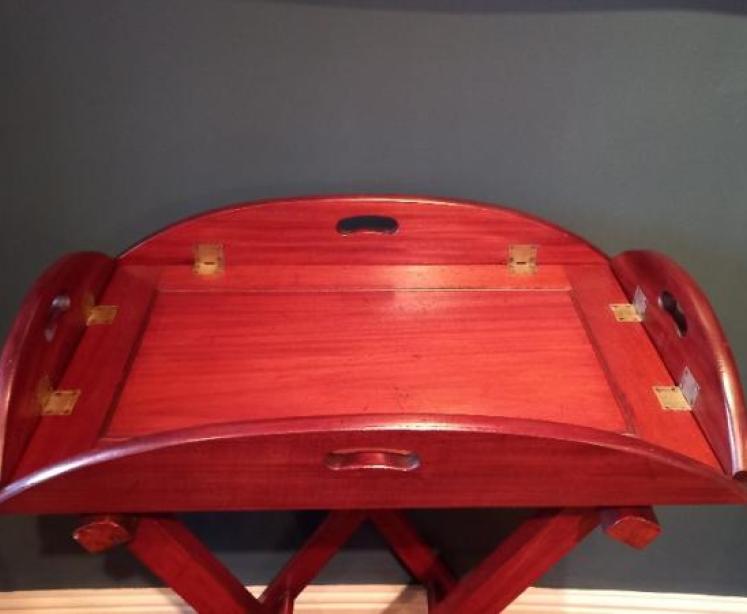 Mid Victorian Mahogany Butler's Tray on Stand - Image 2