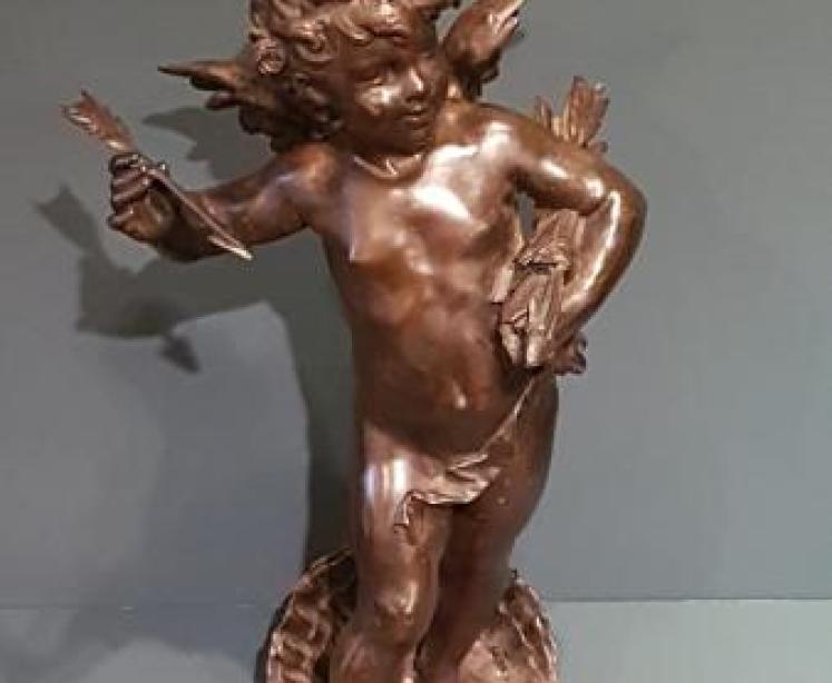 Victorian Bronze 'Cupid' By Auguste Moreau - Image 2