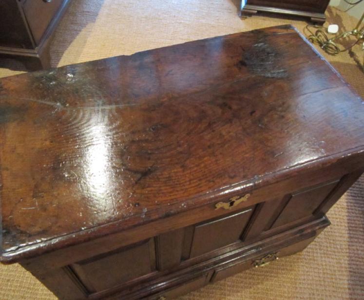 Original George II Period Oak Coffer Bach - Image 3