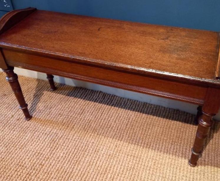 Antique Oak Hall Bench - Image 2
