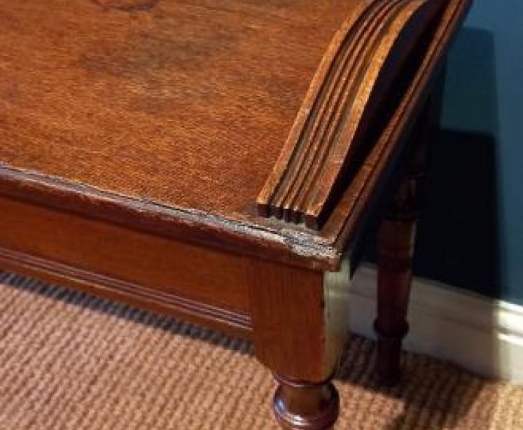 Antique Oak Hall Bench - Image 3